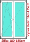 Dvoukřídlé balkonové dveře OS+O SOFT 180-185x160-175cm